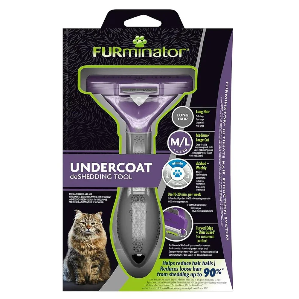 FURminator Medium/Large Cats Long Hair Undercoat deShedding Tool NIB